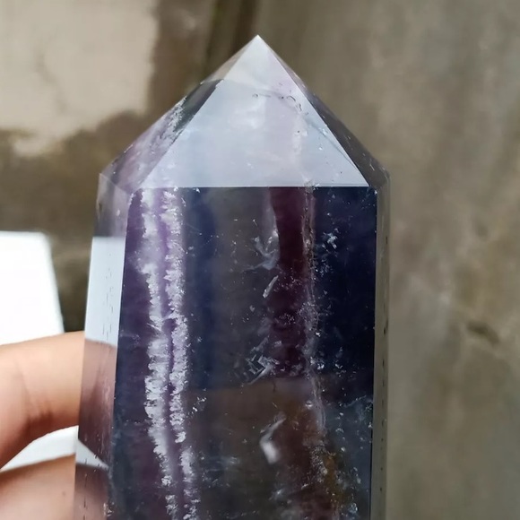 730 grams natural rainbow fluorite tower - Picture 3 of 11